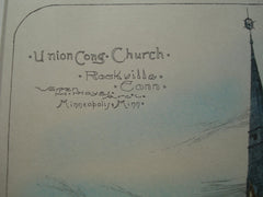 Union Congregational Church, Rockville, CT, 1888, Warren H. Hayes