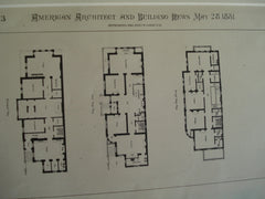 Design for a House for Wm. F. Whitehouse, Esq., Chicago, IL, 1881, Wm. A. Potter