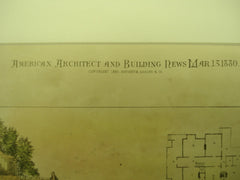 House for Dr. A. H. Thayer , Grafton, WV, 1880, Thos. Boyd