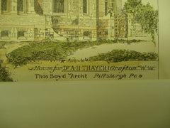 House for Dr. A. H. Thayer , Grafton, WV, 1880, Thos. Boyd