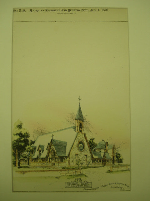 Memorial Church , Pomfret, CT, 1891, Hoppin, Read & Hoppin