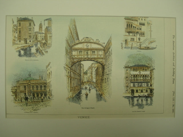Sketches of Venice, Venice, Italy, EUR, 1900, Unknown