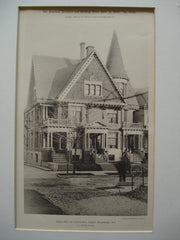 Dwellings on Eighteenth Street, Milwaukee, WI, 1896, H.J. Esser