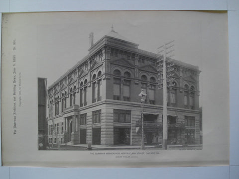 The Germania Mannerchor, North Clark Street, Chicago, IL, 1893, August Fielder
