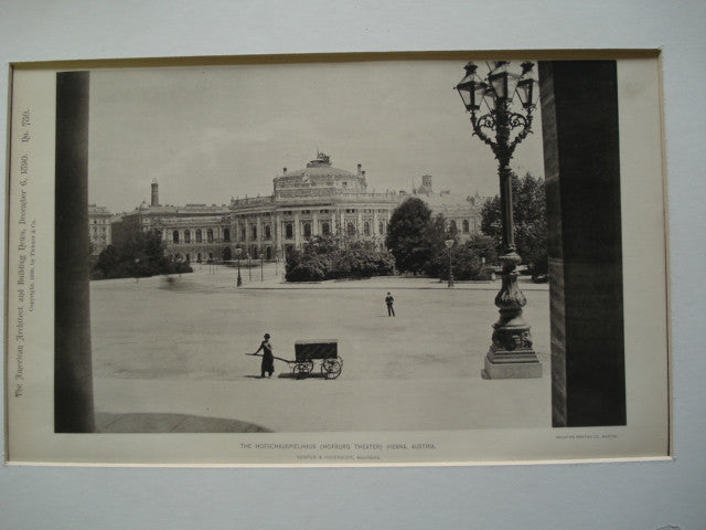 The Hofschauspielhaus (Hofburg Theater), Vienna, Austria, EUR, 1890, Semper & Hasenauer