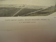Fourth Baptist Church on Ashland Boulevard, Chicago, IL, 1893, C. F. Whittlesey