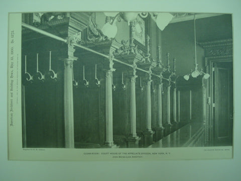 Cloak-Room at the Court House of the Appellate Division , New York, NY, 1900, James Brown Lord