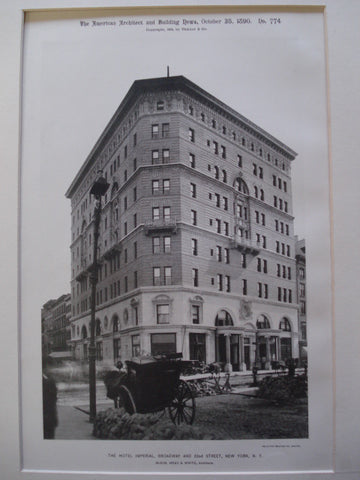 Hotel Imperial, Broadway and 32nd Street, New York, NY, 1890, McKim, Mead & White
