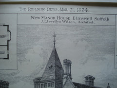New Manor House, Elmswell, Suffolk, England, UK, 1884, J. Llewellyn Wilson