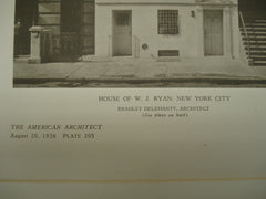 House of W. J. Ryan , New York, NY, 1926, Bradley Delehanty