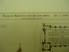 Proposed St. Paul's Church, Flatbush, Brooklyn, NY, 1899, Albert E. Parfitt