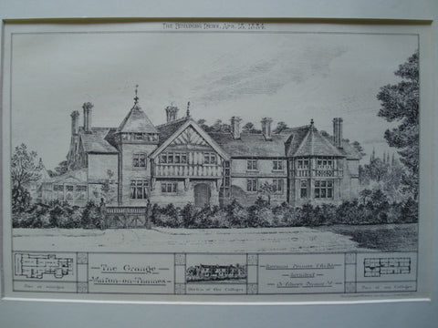 The Grange , Walton-on-Thames, England, UK, 1884, Rowland Plumbe