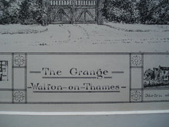 The Grange , Walton-on-Thames, England, UK, 1884, Rowland Plumbe