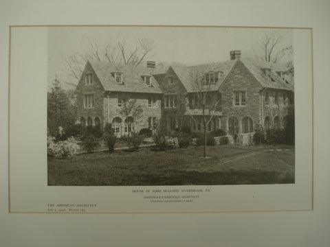 House of John McGlinn , Overbrook, PA, 1926, Seeburger & Rabenold