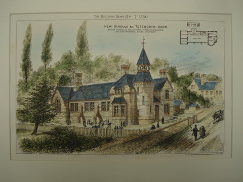 New Schools , Tetsworth, Oxfordshire, England, UK, 1880, John Corder