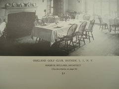 Interior of the Oakland Golf Club , Bayside, Long Island, NY, 1926, Roger H. Bullard
