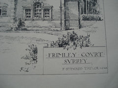 Frimley Court , Surrey, England, UK, 1904, F. Steward Taylor