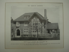 House of E. R. Wagner, Esq. , Milwaukee, WI, 1916, Schuchardt & Judell
