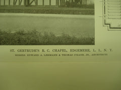 St. Gertrude's Roman Catholic Chapel , Edgemere, NY, 1916, Edward A. Lehmann & Thomas O'Kane, Jr.