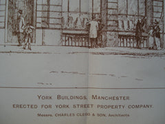 York Buildings erected for York Street Property Company , Manchester, England, UK, 1893, Charles Clegg & Son