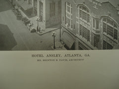 Exterior of the Hotel Ansley , Atlanta, GA, 1916, Brinton B. Davis