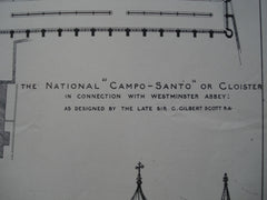 National Campo-Santo or Cloister in Connection with Westminster Abbey , Westminster, England, UK, 1884, The Late Sir C. Gilbert Scott