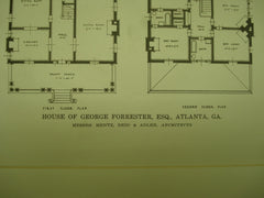 Exterior of the House of George Forrester, Esq. , Atlanta, GA, 1916, Hentz, Reid & Adler