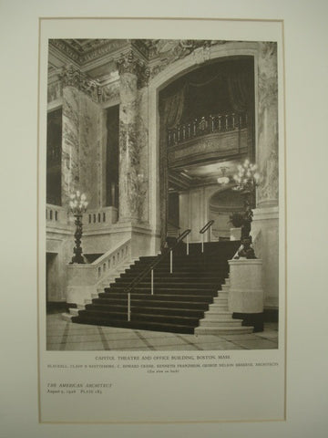 Capitol Theatre and Office Building , Boston, MA, 1926, Blackall, Clapp & Whittemore