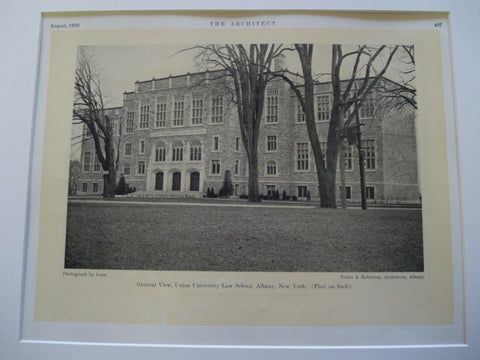 Union University Law School , Albany, NY, 1930, Fuller and Robinson