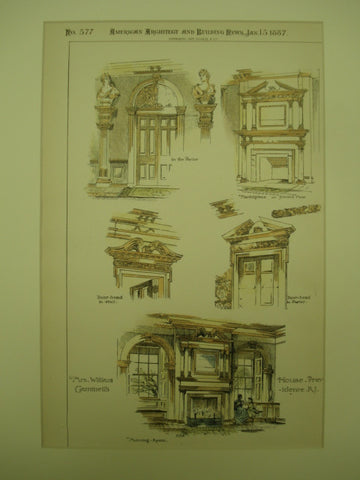 Mrs. William Gammell's House , Providence, RI, 1887, E. Eldon Deane