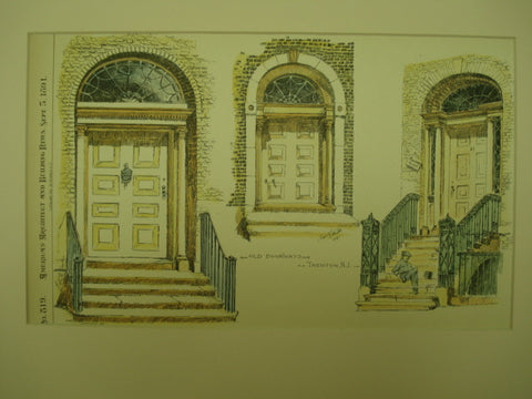 Old Doorways , Trenton, NJ, 1891, Unknown