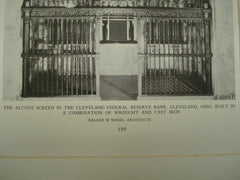 Alcove Screen in the Cleveland Federal Reserve Bank , Cleveland, OH, 1926, Walker & Weeks