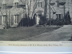 Residence of Mr. H. J. Monson, Rocky River Village, OH, 1930, Bohnard and Parsson