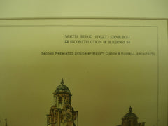 Reconstruction of Buildings on North Bridge Street , Edinburgh, Scotland, UK, 1896, Messrs. Gibson & Russell