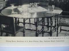 Dining Room in the Residence of I. Kent Fulton, Esq., Sachems Head, CT, 1930, W.F. Brooks and F.D. Glazier