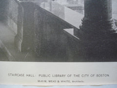 Staircase Hall: Public Library of the City of Boston, Boston, MA, 1895, McKim, Mead & White