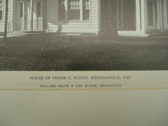 House of Frank E. Floyd , Indianapolis, IN, 1926, Willard Osler & Lee Burns