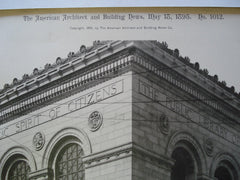 Southeast Corner: Public Library of the City of Boston, Boston, MA, 1895, McKim, Mead & White
