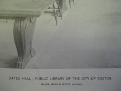 Bates Hall: Public Library of the City of Boston, Boston, MA, 1895, McKim, Mead & White