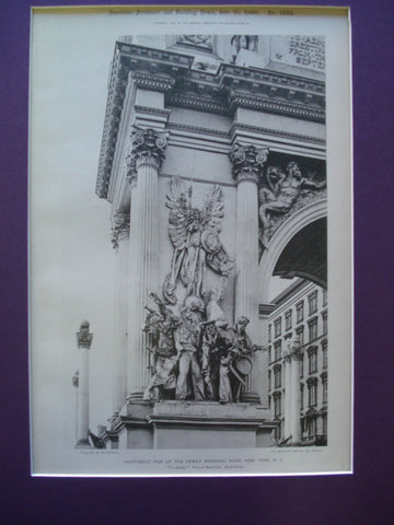 Northeast Pier of the Dewey Memorial Arch, New York, NY, 1900, To Arms!- Philip Martiny, Sculptor