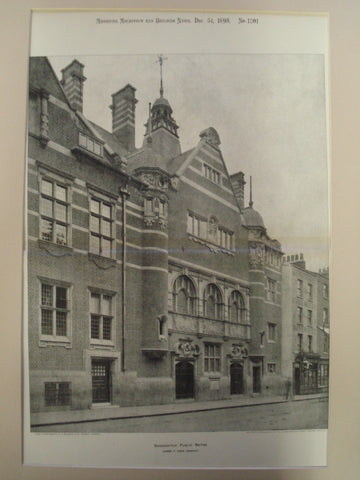 Shoreditch Public Baths, London, England, UK, 1898, Henry T. Hare