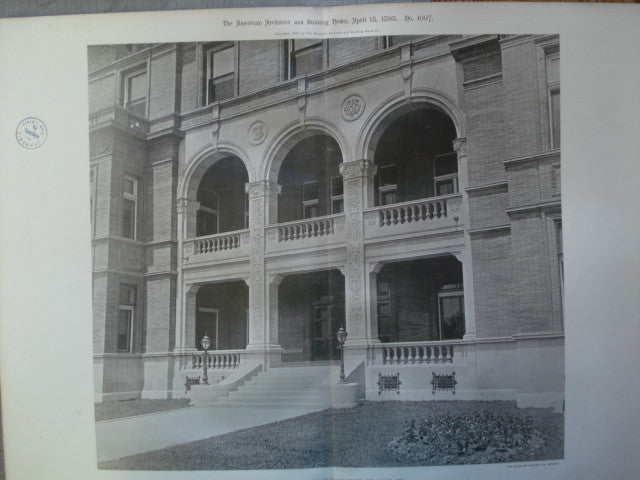 Portico of the Columbian Club-House, St. Louis, MO, 1895, A.F. Rosenheim