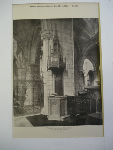 Pulpit in Moray Chapel in St. Giles Cathedral, Edinburgh, Scotland, UK, 1891, R.R. Anderson