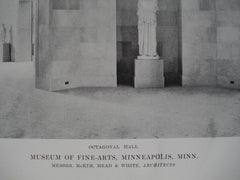 Octagonal Hall in the Museum of Fine-Arts , Minneapolis, MN, 1915, Messrs. McKim, Mead & White