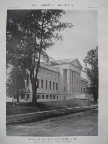 Museum of Fine-Arts , Minneapolis, MN, 1915, Messrs. McKim, Mead & White