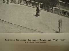 Sheffield Municipal Buildings: Tower and West Front, Sheffield, England, UK, 1897, E.W. Mountford