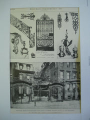 Residence Gates & Railings made from Design of Richard M. Hunt, by Jno. Williams, New York, NY, 1891, Richard M. Hunt