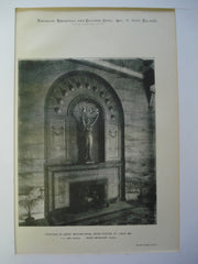 Fireplace in Ladies' Waiting-Room, Union Station, St. Louis, MO, 1896, T.C. Link