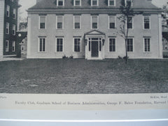 Faculty Club, Graduate School of Business, George A. Baker Foundation, Harvard University, Cambridge, MA, 1927, McKim, Mead and White