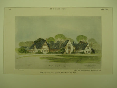 Saxonshire Country Club , White Plains, NY, 1930, W. Stanwood Phillips